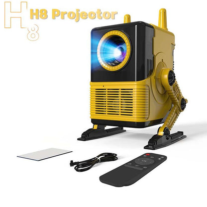 2025 Upgraded XBJ H8 Mini Projector with Android 11.0 - Native 1080P HD, 4K Supported, Wi - Fi 6 & Bluetooth Enabled, 360° Rotation, Auto - Focus for Bedroom, Home & Outdoor Viewing