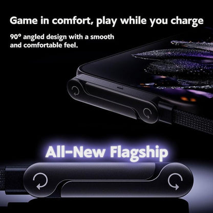 Revolutionary 2-in-1 Invisible Charger Cable & Phone Stand - 240W Super Fast Charging for Gaming, Office, and Travel - Sleek Black Design Compatible with Type-C Devices