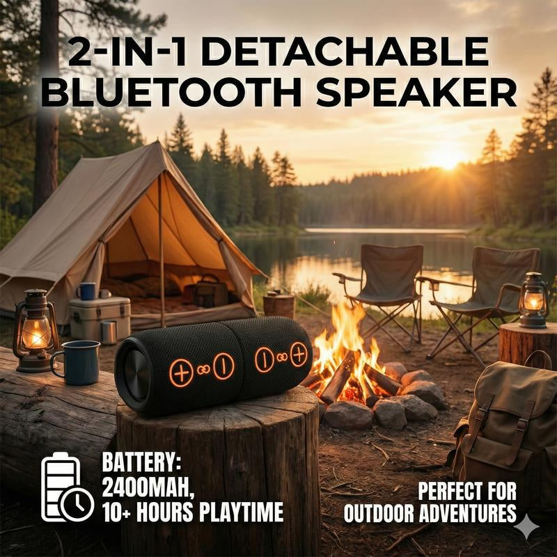 2 in 1 Portable Speaker - Stone Bluetooth Speakers