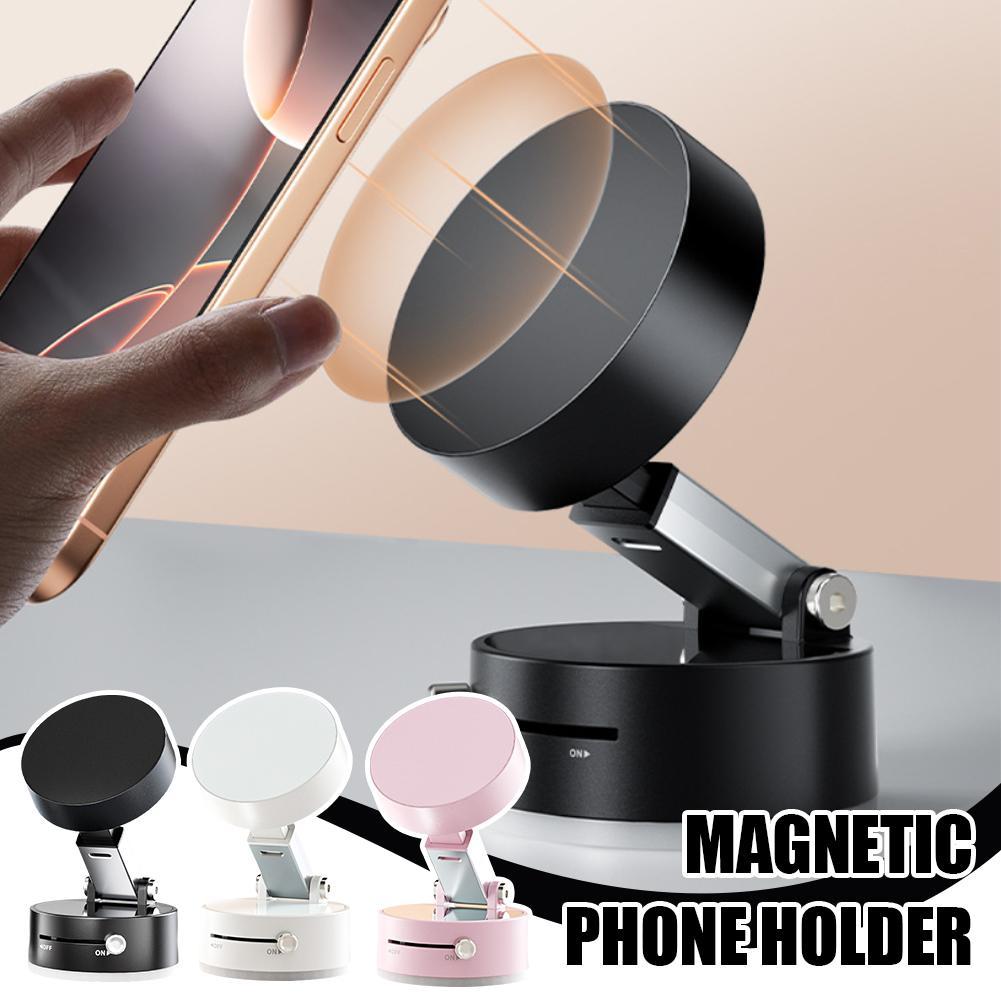 Experience Ultimate Convenience with Our Vacuum Suction Cup Magnetic Car Phone Holder - Perfect for Safe Driving and Easy Access