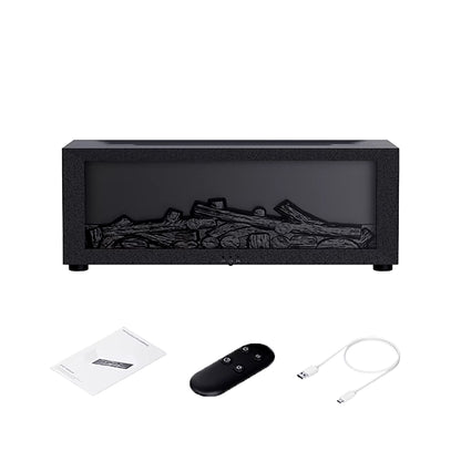 Transform Your Space with the Air Humidifier Essential Oils Diffuser - Aromatherapy Flame Effect with LED Light & Remote Control