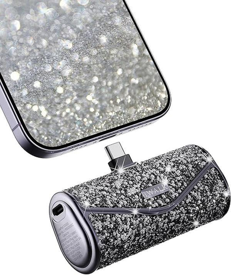 Iwalk Upgraded Sparkly Portable Charger 22.5W, 5000Mah Power Bank for Iphone