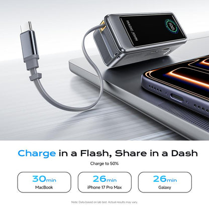 MAGIC JOHN Power Bank for Phones & Laptops, 15,000 Mah High-Capacity Portable Charger