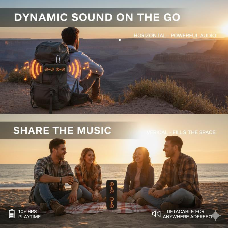 2 in 1 Portable Speaker - Stone Bluetooth Speakers