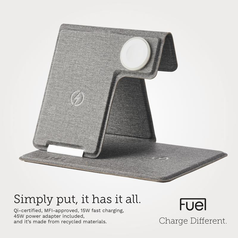FUEL 3 in 1 Foldable Power Station with Wall Charger - Wireless Charger