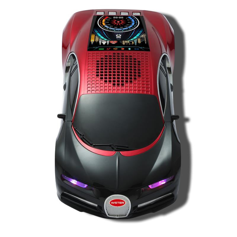 WSTER WS-660 Supercar Bluetooth Speaker with LED Starry Sky Display Portable HD Audio LED Party Lights TWS Pairing FM USB TF Playback Built-In Microphone Perfect Christmas Gift