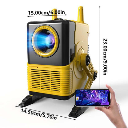 2025 Upgraded XBJ H8 Mini Projector with Android 11.0 - Native 1080P HD, 4K Supported, Wi - Fi 6 & Bluetooth Enabled, 360° Rotation, Auto - Focus for Bedroom, Home & Outdoor Viewing
