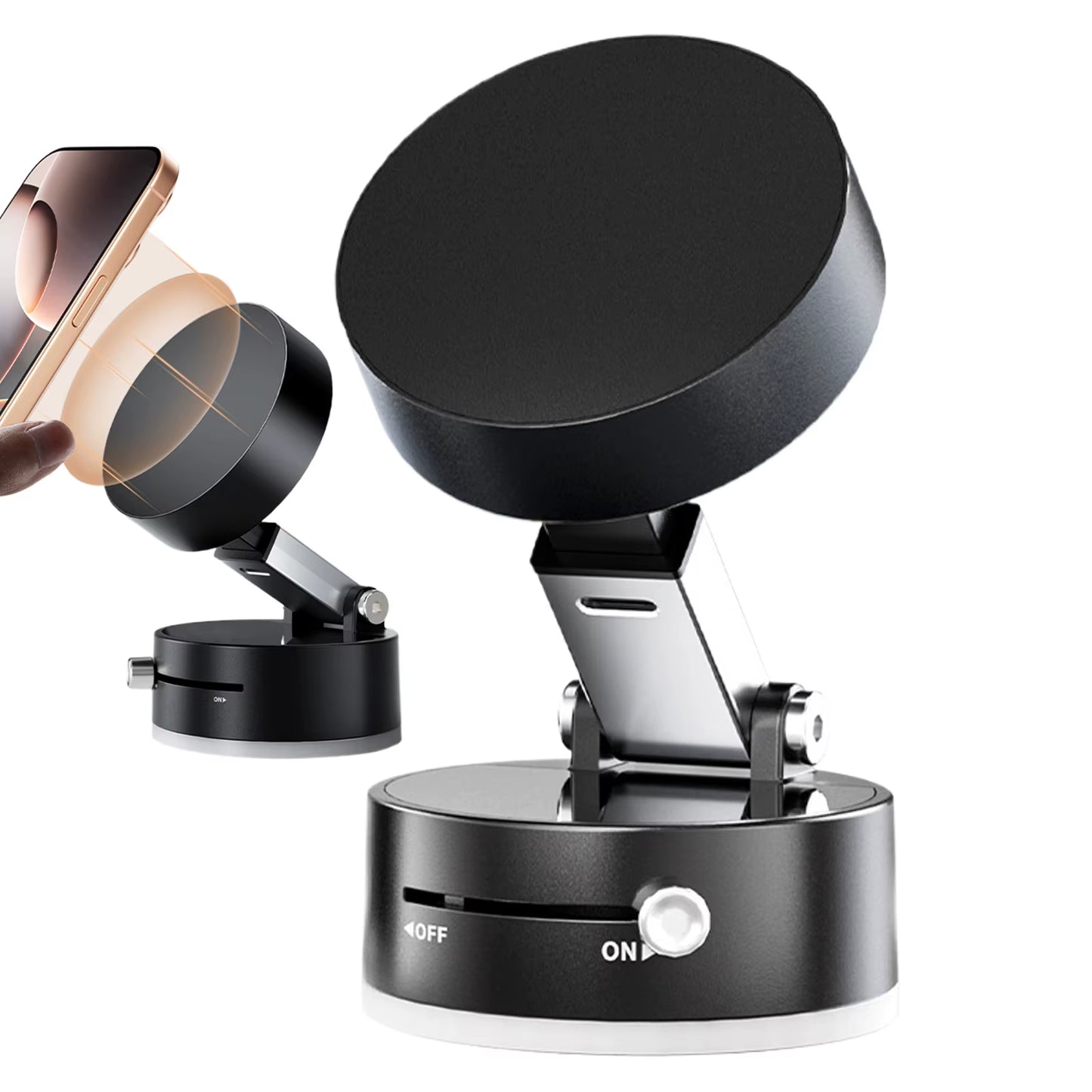 Experience Ultimate Convenience with Our Vacuum Suction Cup Magnetic Car Phone Holder - Perfect for Safe Driving and Easy Access