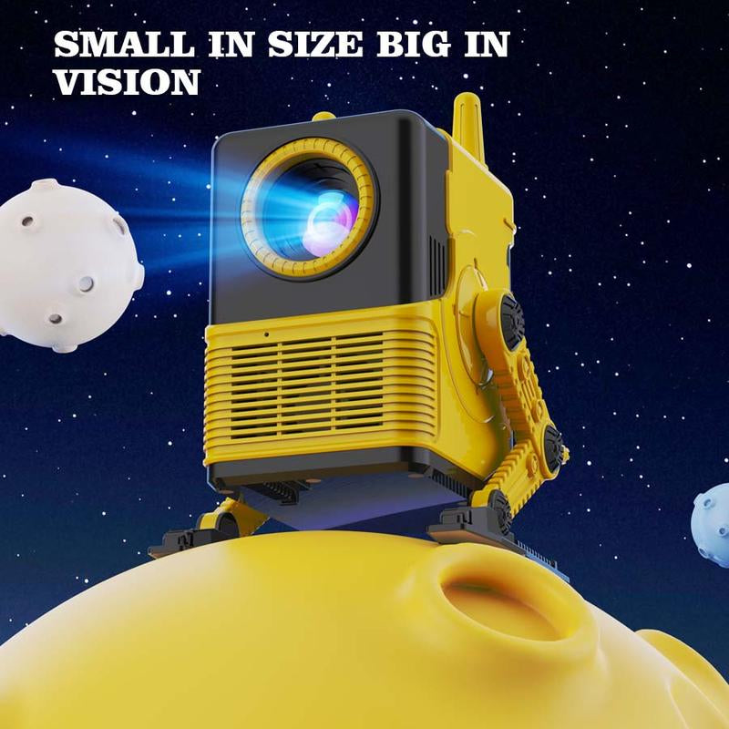 2025 Upgraded XBJ H8 Mini Projector with Android 11.0 - Native 1080P HD, 4K Supported, Wi - Fi 6 & Bluetooth Enabled, 360° Rotation, Auto - Focus for Bedroom, Home & Outdoor Viewing