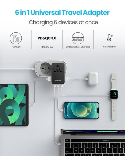 VINTAR 75W Gan Universal Travel Adapter