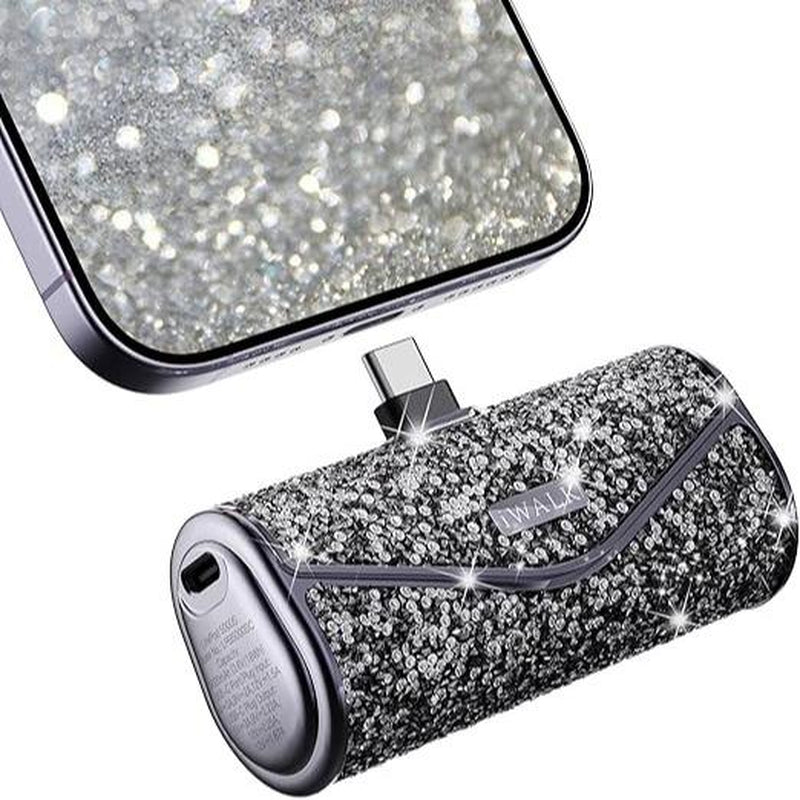 Iwalk Upgraded Sparkly Portable Charger 22.5W, 5000Mah Power Bank for Iphone