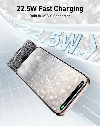 Iwalk Upgraded Sparkly Portable Charger 22.5W, 5000Mah Power Bank for Iphone