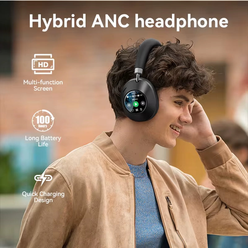 Experience Unmatched Sound Quality with Our New Trend ANC ENC Earbuds Featuring 6 Microphones and Digital Screen - Perfect for Workouts!