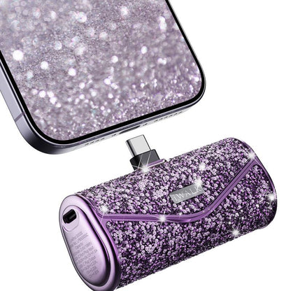 Iwalk Upgraded Sparkly Portable Charger 22.5W, 5000Mah Power Bank for Iphone