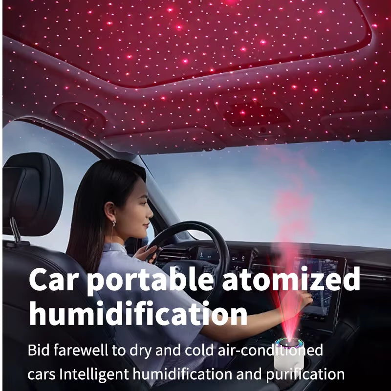Transform Your Space with the Starry Sky Desktop and Car Humidifier - Creative USB Spray Machine for Ultimate Hydration
