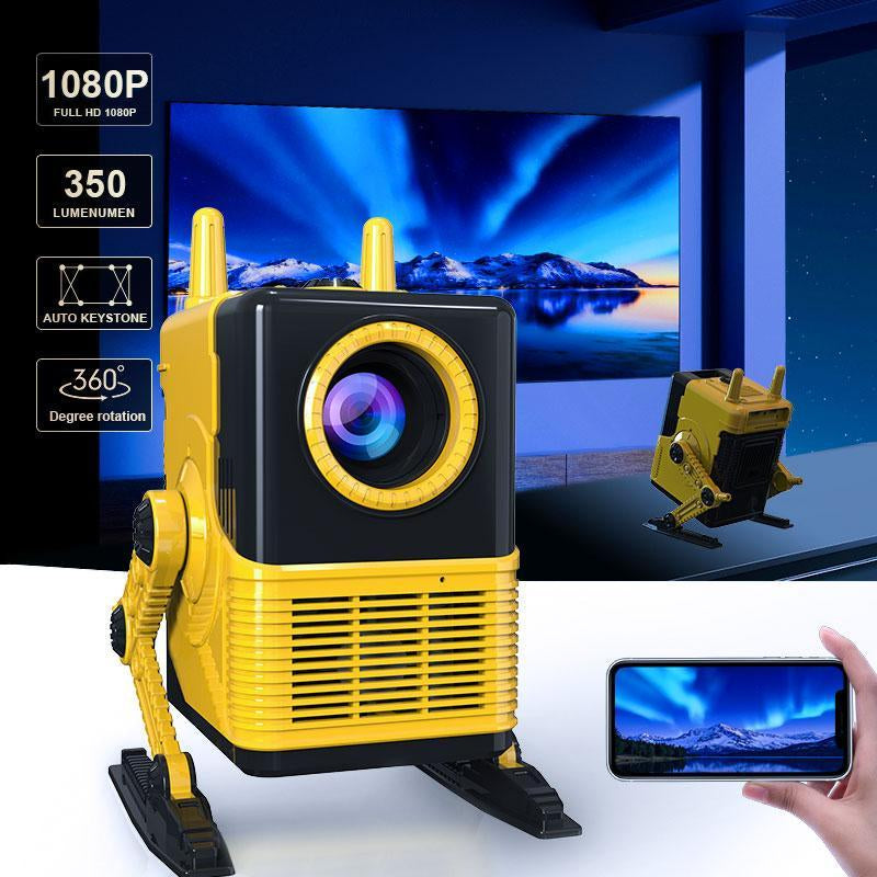 2025 Upgraded XBJ H8 Mini Projector with Android 11.0 - Native 1080P HD, 4K Supported, Wi - Fi 6 & Bluetooth Enabled, 360° Rotation, Auto - Focus for Bedroom, Home & Outdoor Viewing
