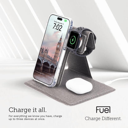 FUEL 3 in 1 Foldable Power Station with Wall Charger - Wireless Charger