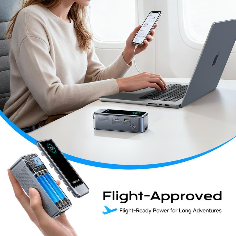 MAGIC JOHN Power Bank for Phones & Laptops, 15,000 Mah High-Capacity Portable Charger