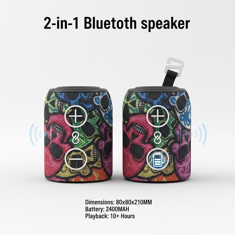 2 in 1 Portable Speaker - Stone Bluetooth Speakers