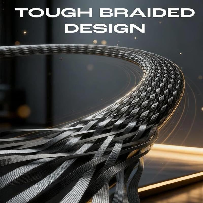 Revolutionary 2-in-1 Invisible Charger Cable & Phone Stand - 240W Super Fast Charging for Gaming, Office, and Travel - Sleek Black Design Compatible with Type-C Devices