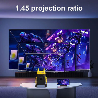 2025 Upgraded XBJ H8 Mini Projector with Android 11.0 - Native 1080P HD, 4K Supported, Wi - Fi 6 & Bluetooth Enabled, 360° Rotation, Auto - Focus for Bedroom, Home & Outdoor Viewing