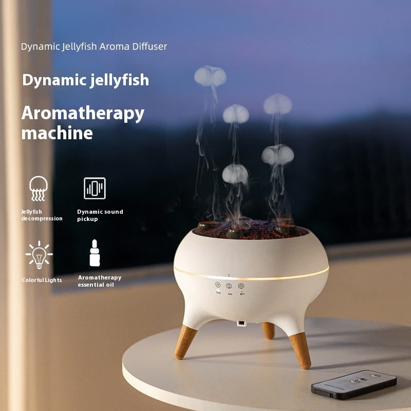Household Intelligent Jellyfish Ultrasonic Air Humidifier Ultrasonic Porous Atomization Timing Remote Control Humidifier Aroma Diffuser